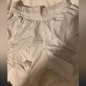 white lululemon shorts